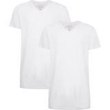 Bamboo Basics - Extra Lange T-shirts - Wit - Heren Ondershirts - Korte Mouw