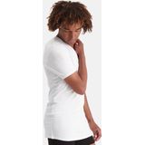 Bamboo Basics - Extra Lange T-shirts - Wit - Heren Ondershirts - Korte Mouw