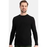 Bamboo Basics - Heren Ondershirts - Lange Mouwen - Zwart - Bamboe Viscose