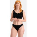 Amber - 3-pak Strings - Zwart - Comfortabele Kanten Bamboe Strings