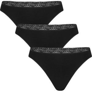 Comfortabel & Zijdezacht Bamboo Basics Seamless Slips Lucy (3-pack) - Zwart - XXL
