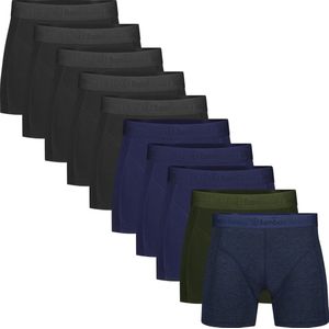 Boxershorts Rico (10 pack) Zwart, Navy, Army & Jeans Melange