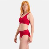 SCHIESSER Long Life Soft slip (1-pack) - heren supermini rood-zwart gestreept