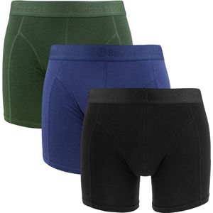 Bamboo Basics - Boxershorts - 3-Pak - Zwart Groen Donkerblauw - Bamboe Viscose