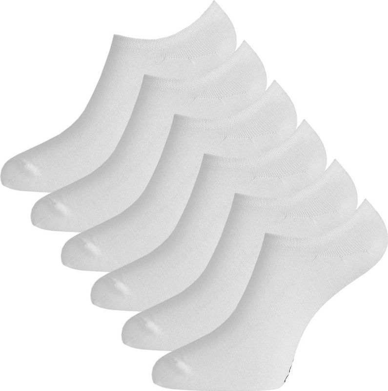 Bamboo Basics - Bamboe Footies Sokken Multipack 6 Paar - No-Show - Wit