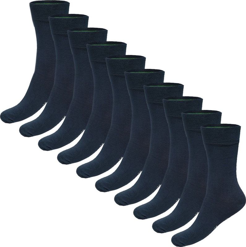 Bamboo Basics - Naadloze Multipack - Unisex Sokken - Blauw - 10-paar