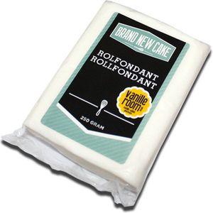 BrandNewCake® Rolfondant Wit Vanille-Room Smaak 250gr - Taartversiering - Taartdecoraties