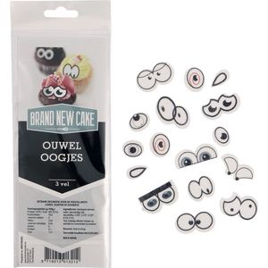 BrandNewCake® Ouwel Oogjes Assortiment - Eetbare Suikeroogjes - Suikerdecoratie Ogen - Cupcake Decoratie - Taartversiering