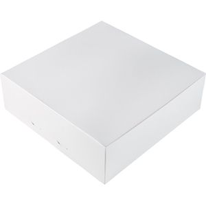 Taartdoos - Wit - Karton - Verpakt per 3 stuks - 25 x 25 x 8 cm