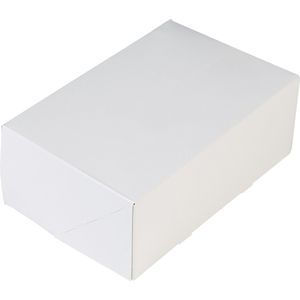 BrandNewCake® Taartdoos - 21x14x8 cm - Taartdoos Karton - Cakedoos - 50 Stuks - Wit