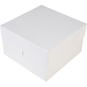 BrandNewCake® Taartdoos - 25x25x15 cm - Taartdoos Karton - Cakedoos - 3 Stuks - Wit