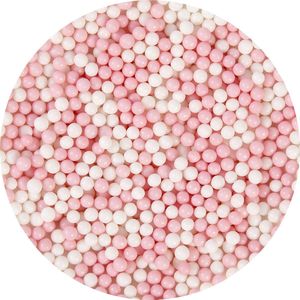 BrandNewCake® Zachte Parels Roze/Wit 500gr - Sprinkles - Strooisel - Taartdecoratie