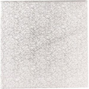 BrandNewCake® Cake Drum Zilver - Vierkant 45,5cm - Cakedrum 13mm Dikte - Stevige Taartonderlegger