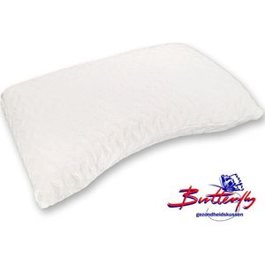 Butterfly - Single Comfort - Kussen - Wit - Hoogte 12 cm