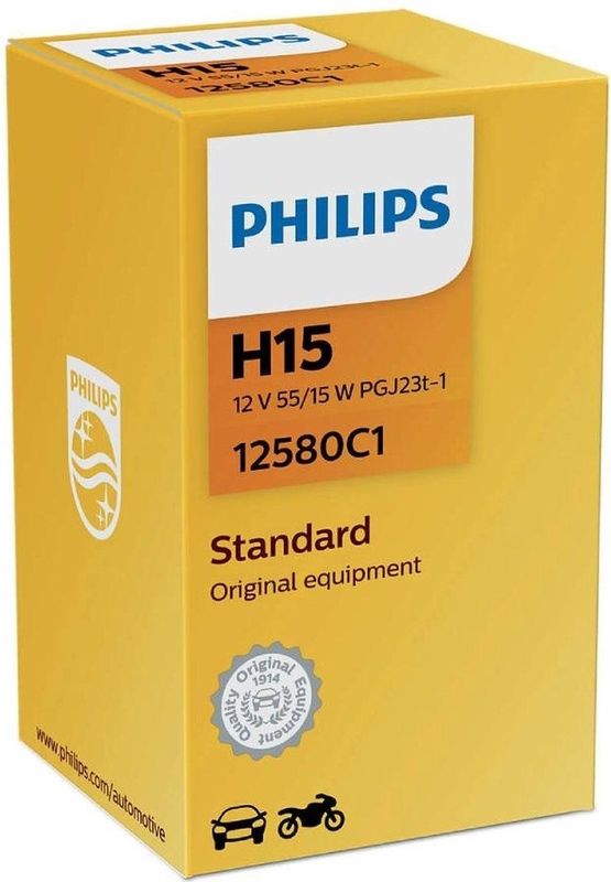 PHILIPS Gloeilamp - Grootlicht - H15 - Halogeen - 12 Volt - Doos
