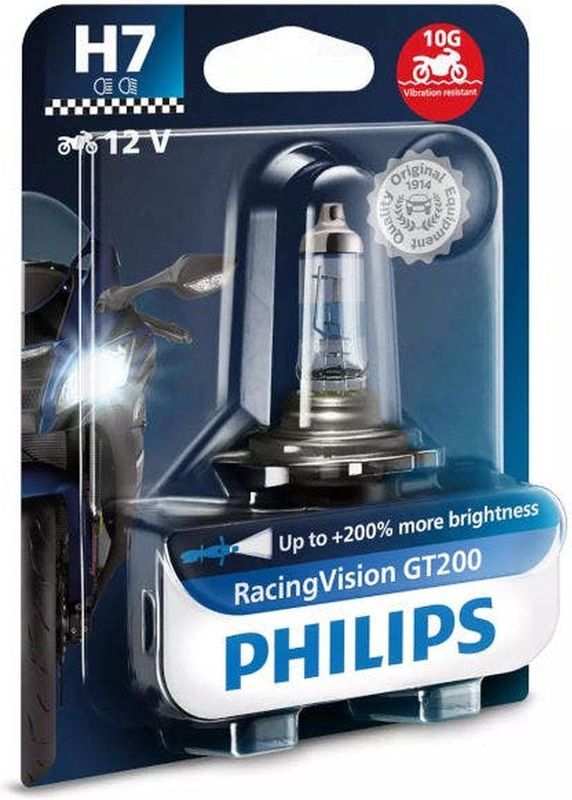 Philips - RacingVision GT200 - Halogeen Autoverlichting - Koel Wit Licht - Kwartsglas