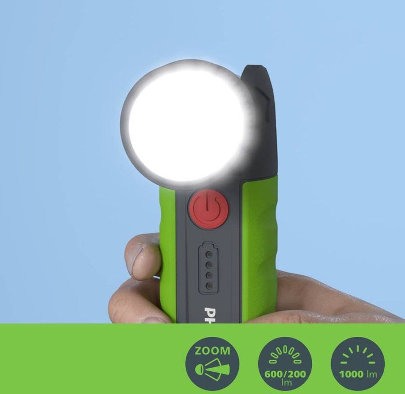 Philips - Xperion 3000 Zoom Werklamp - LED - 6 W - Oplaadbaar