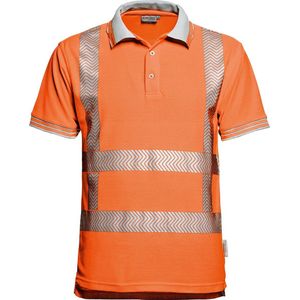 Santino poloshirt Venice met RWS reflectie - 200172 - fluor oranje - maat S