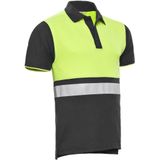 Santino Hivis poloshirt Hamburg - graphite fluor geel