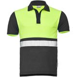 Santino Hivis poloshirt Hamburg - graphite fluor geel