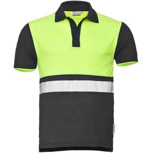 Santino Hivis poloshirt Hamburg - graphite fluor geel