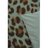 Byrklund Dekbedovertrek Lazy Leopard 100% Katoen Groen