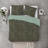 Byrklund Dekbedovertrek Lazy Leopard 100% Katoen Groen