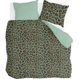 Byrklund Dekbedovertrek Lazy Leopard 100% Katoen Groen