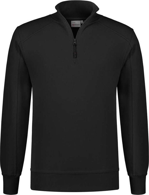Santino - Roswell Zipsweater - Black - Katoen