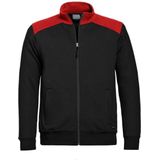 Santino Toronto 2color Zip sweatjack (320g/m2) - Zwart | Rood