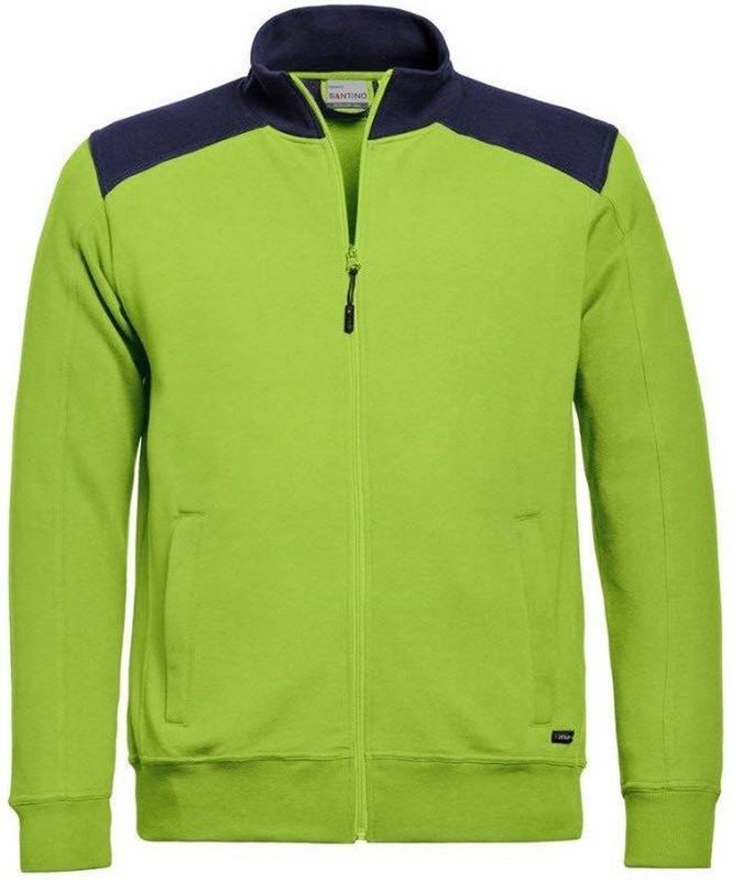 Santino Toronto 2color Zip sweatjack (320g/m2) - Limegroen | Marine