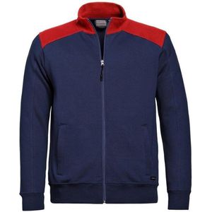 Santino Toronto 2color Zip sweatjack (320g/m2) - Marine | Rood