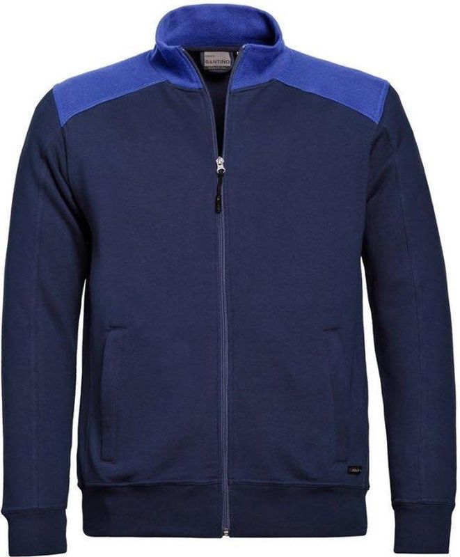Santino Toronto 2color Zip sweatjack (320g/m2) - Marine | Blauw