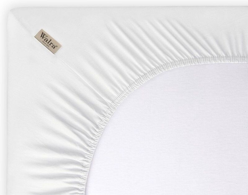 Walra Hoeslaken Jersey Stretch 100% Katoen Wit