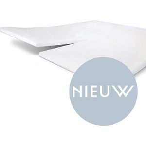 Walra Hoeslaken Jersey Stretch Split topper 100% Katoen Wit