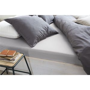 Walra Hoeslaken Crispy Cotton - 80x200 - 100% Katoen - Grijs