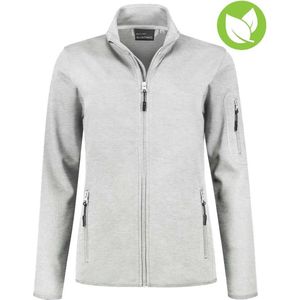 Santino Berlin Dames Sweatvest lange mouwen +Rits - Lichtgrijs