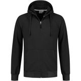 Santino Reno Hooded sweater lange mouwen +Rits - Zwart