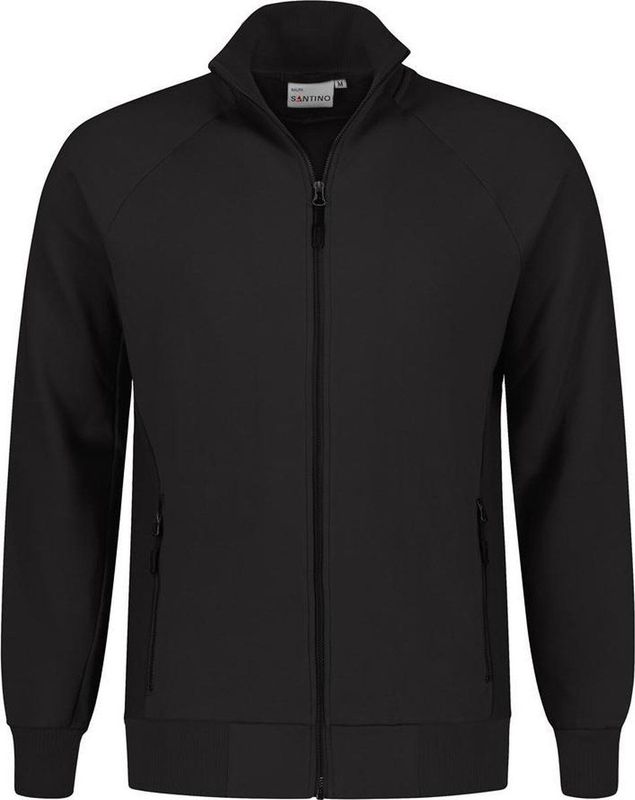 Santino Reno Hooded sweater lange mouwen +Rits - Zwart