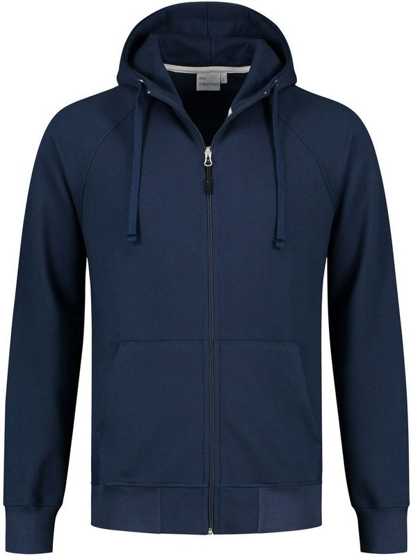 Santino Reno Hooded sweater lange mouwen +Rits - Marine