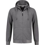 Santino Reno Hooded sweater lange mouwen +Rits - Donkergrijs