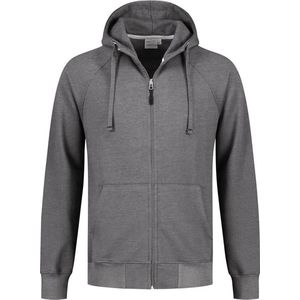 Santino Reno Hooded sweater lange mouwen +Rits - Donkergrijs