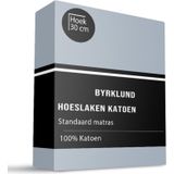 Byrklund Hoeslaken Bed Basics Cotton - 80x200 - 100% Katoen - Licht Grijs