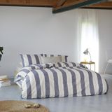 Walra Dekbedovertrek Remade Nautic Stripes - 200x220 - 100% katoen - Donker Blauw
