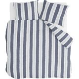 Walra Dekbedovertrek Remade Nautic Stripes - 200x220 - 100% katoen - Donker Blauw