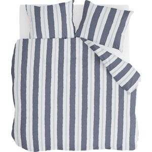 Walra Dekbedovertrek Remade Nautic Stripes - 200x220 - 100% katoen - Donker Blauw