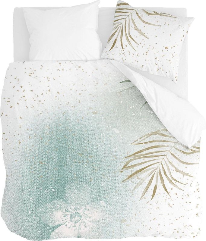Walra Dekbedovertrek Painted Nature 100% Katoen Groen / Goud