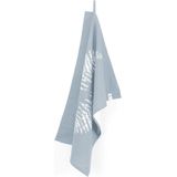 Theedoek Walra Dry With Leaves Jeans Blauw 