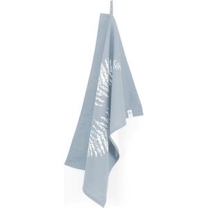 Theedoek Walra Dry With Leaves Jeans Blauw 