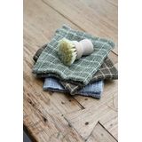 Walra - Dry with Cubes - Vaatdoek - Zwart - 100% Katoen - Set van 3